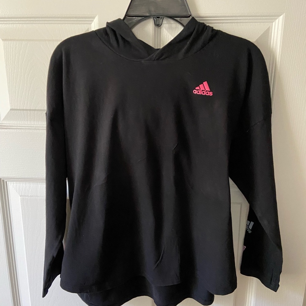 Girls’ adidas Hi-Lo Hem Long Sleeve Hoodie Shirt